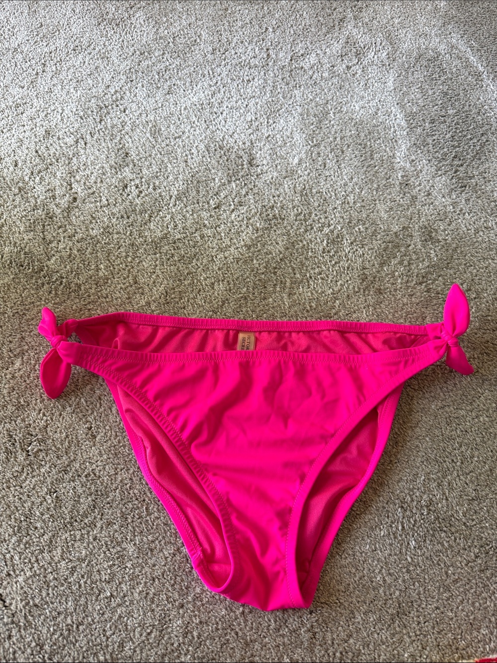 Victoria's Secret Hot Pink Tie-Side Bikini Bottoms